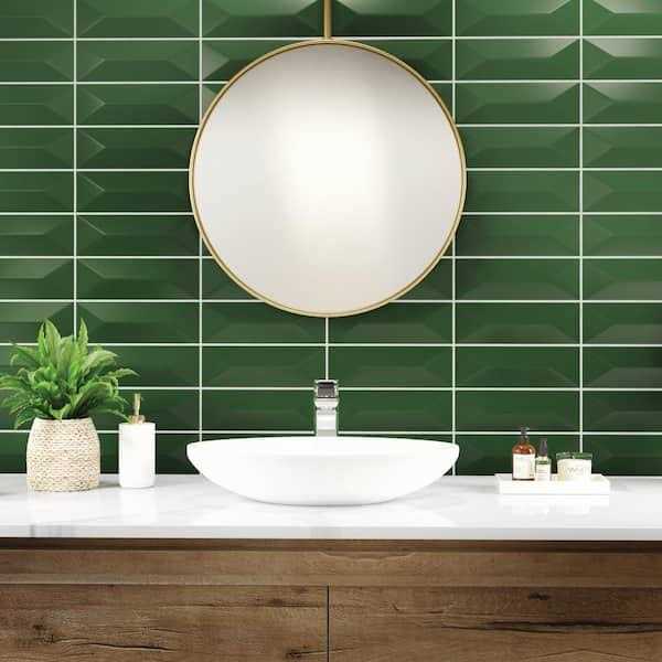 Daltile LuxeCraft Glossy 4-1/4 in. x 12-7/8 in. Glazed Ceramic Wave Crest Wall Tile - Image 5