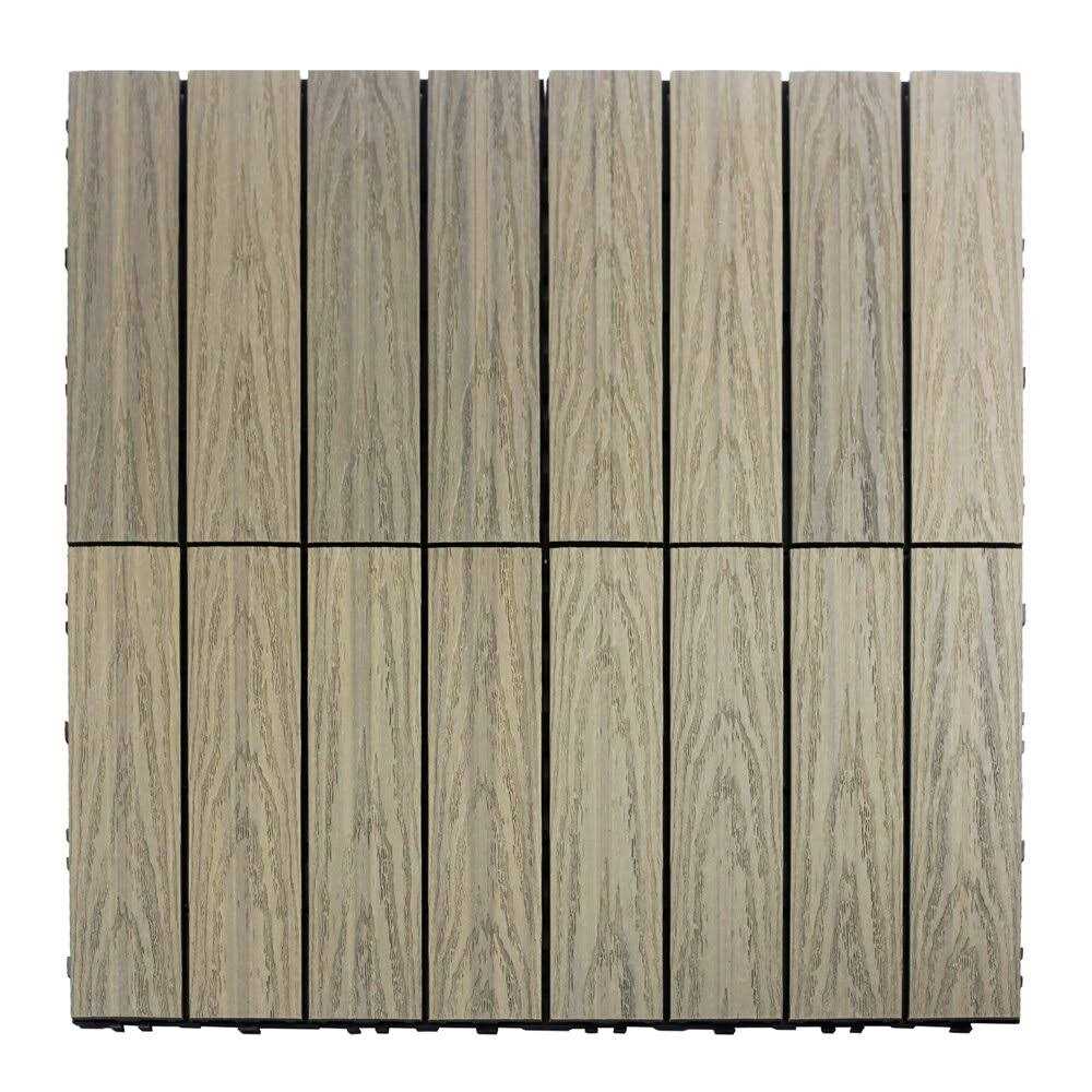 NewTechWood UltraShield Naturale 1& x 1& Outdoor Composite Quick Deck Tile