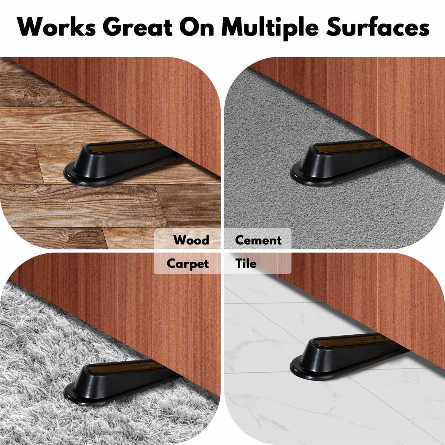 Urbanstrive Heavy Duty Rubber Door Stopper Wedge Sturdy and Stackable Door Stop - Image 4