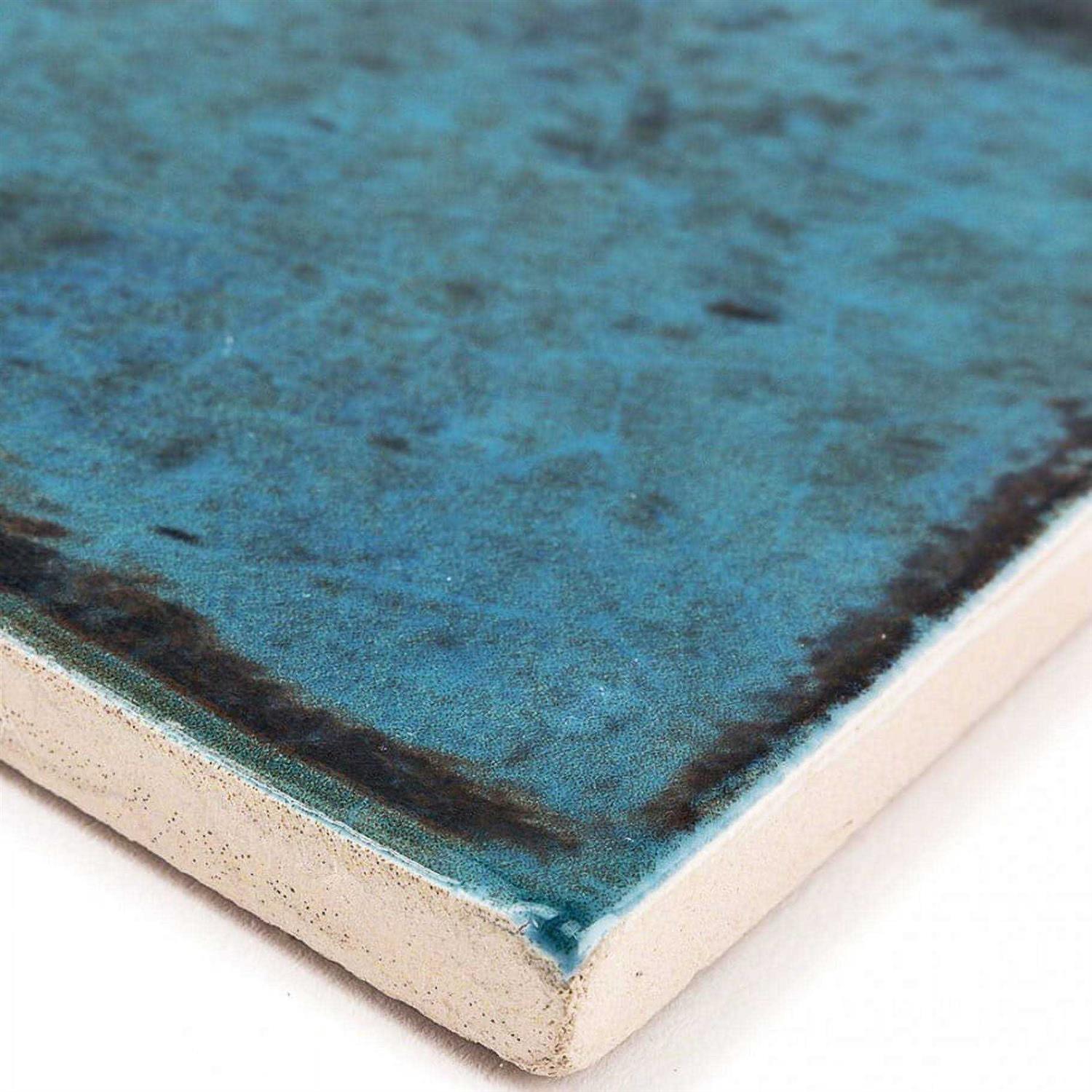 Unbranded Citadel Blue 3-in x 12-in Polished Ceramic Subway Glue Down Wall Tile - Image 5