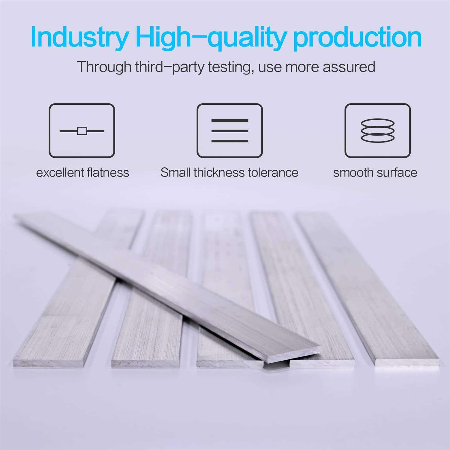 6 Pieces 1 Square Aluminum Flat Bar 12 Long Length 6061 Aluminum Flat Plate General Purpose Plate - Image 3
