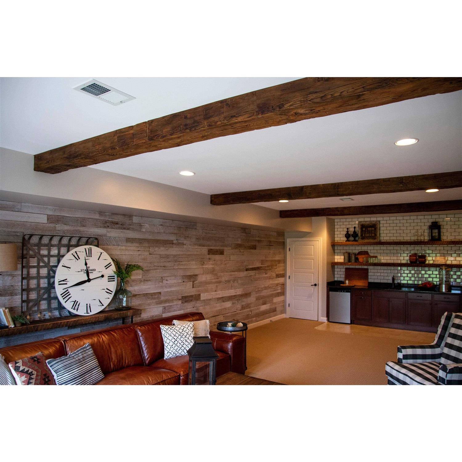 6 x 60 Reclaimed Wall Paneling in Whitewashed Antique Timber - Image 3