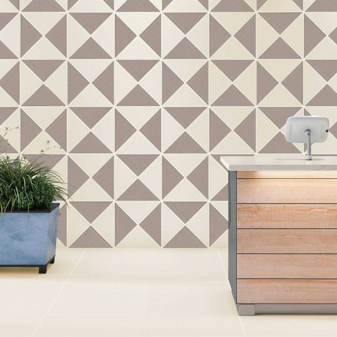Refinery 12'' W x 12'' L Porcelain Triangle Singular Tile PIXL - Image 3