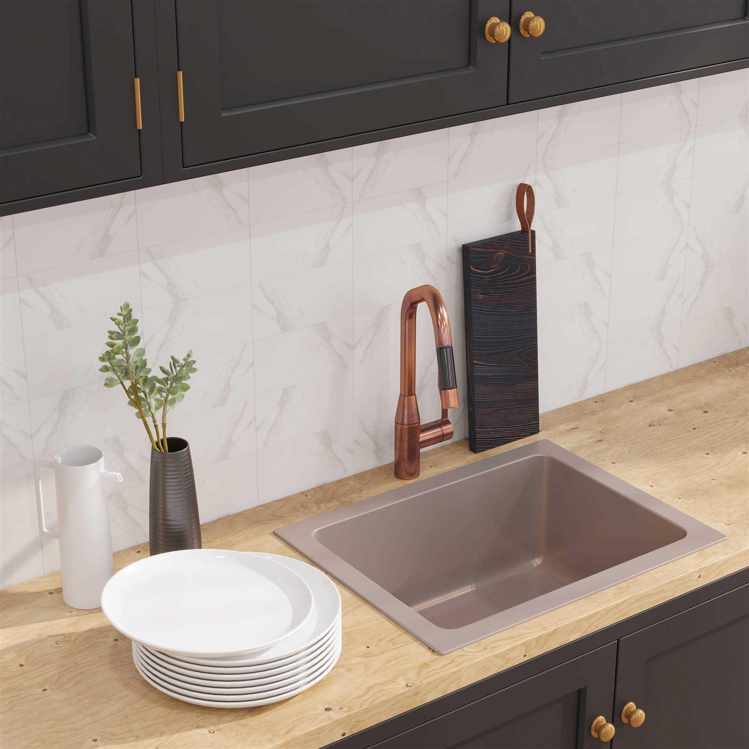 Avant Decor Florence Individual 4 in. x 8 in. Vinyl Peel and Stick Tile Backsplash LVT - Image 3