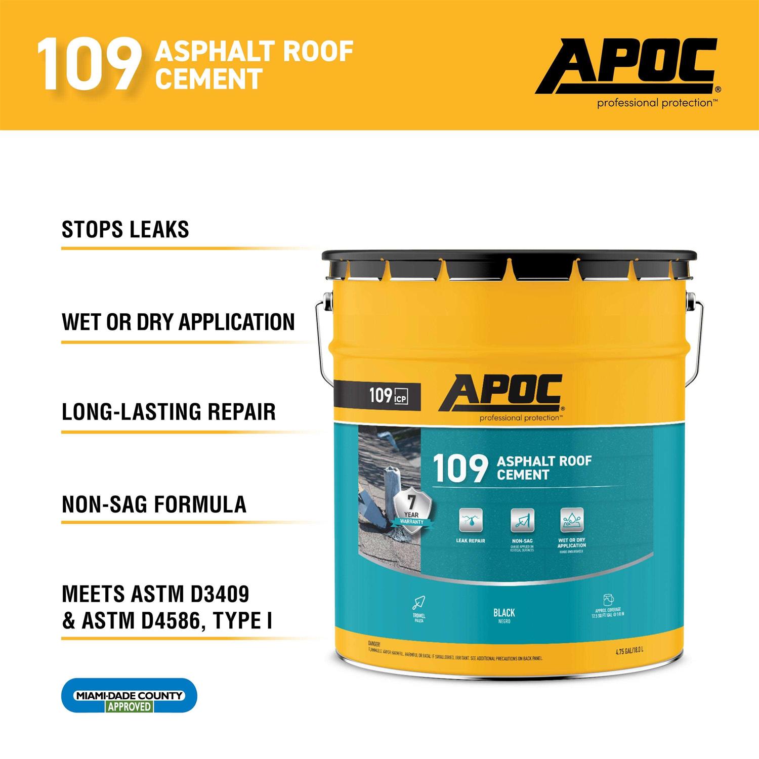 Apoc Black Asphalt Roof Cement AP-1095 - Image 3