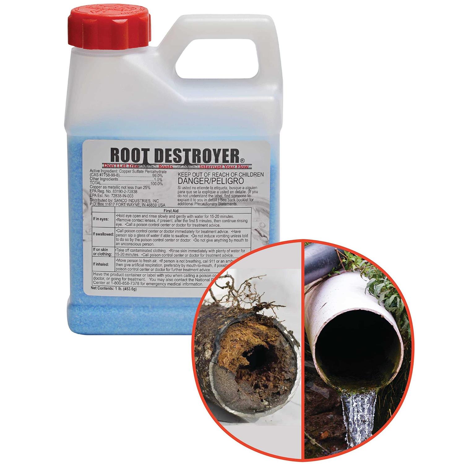 Root Destroyer – 1lb Root Killer for Sewer & Septic Systems