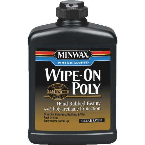 Minwax Water Based Stain Wipe-On Poly Satin