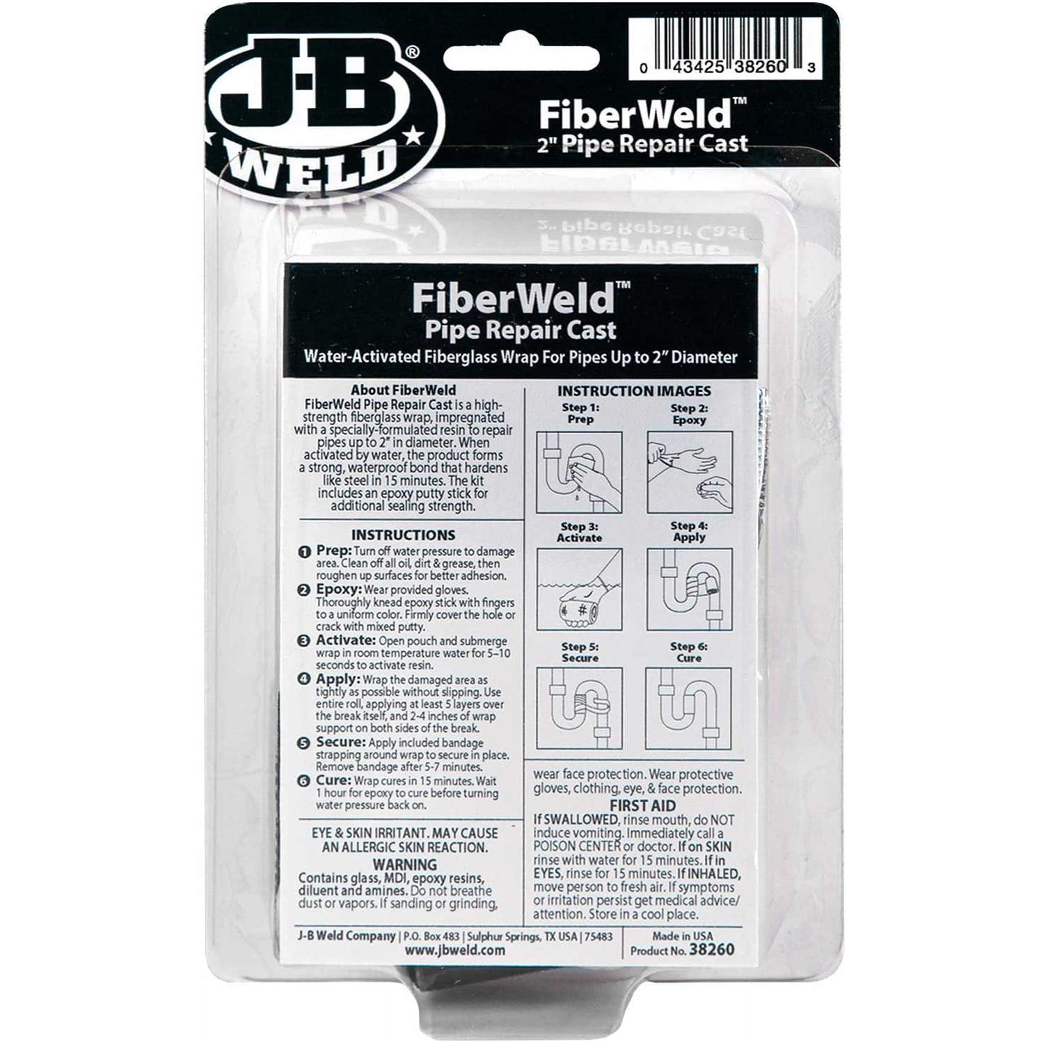J-B Weld FiberWeld Pipe Repair Cast 38248 - Image 3