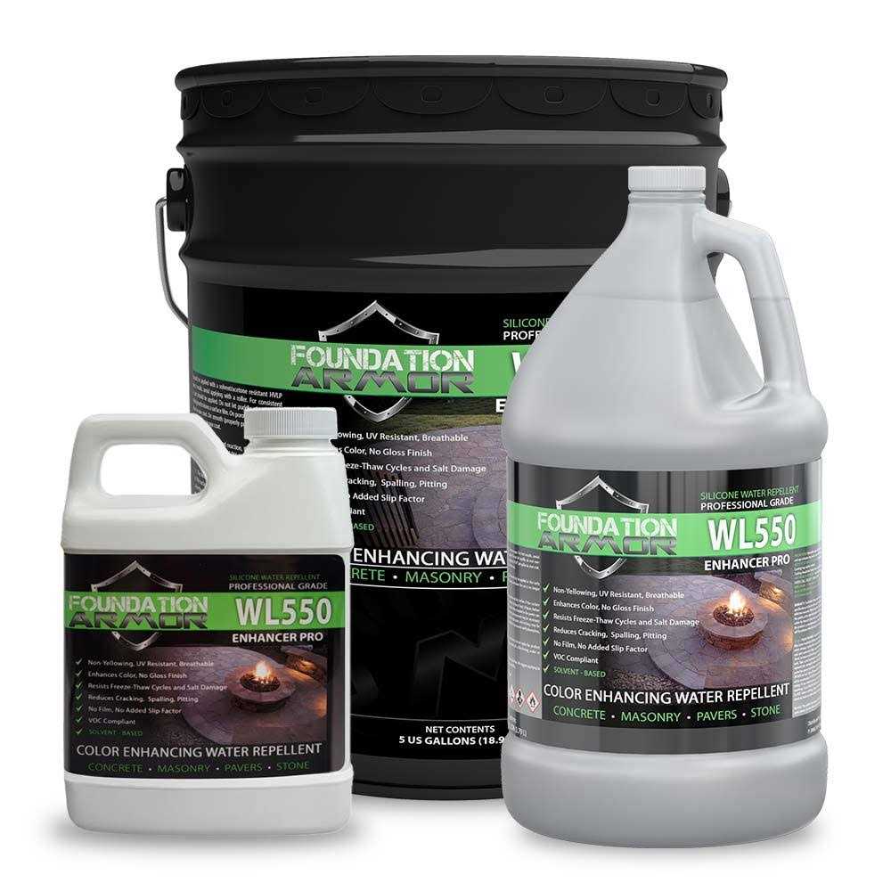 Foundation Armor WL550 Matte Wet Look Sealer For Concrete, Brick, Pavers, And Natural Stone WL5501GAL - Image 5