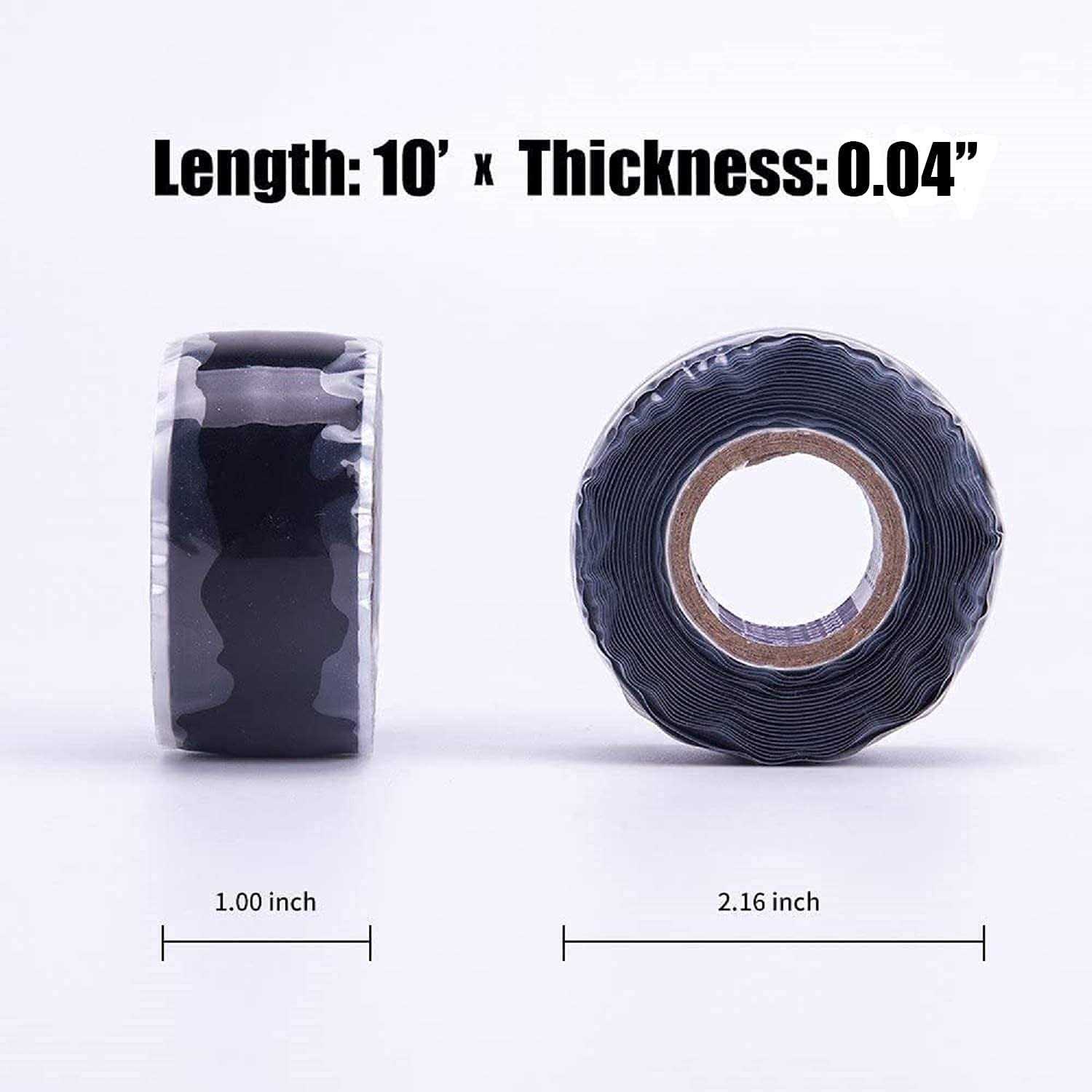 Tape Black Self-Fusing Silicone Tape, Heavy Duty and Leak Proof Rubber Hose Tape - Image 3