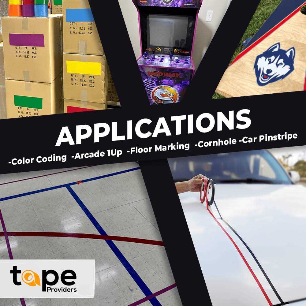 WOD Tape Wod Vtc365 Vinyl Pinstriping Tape 36 Yds. For School Gym Marking Floor, Crafting, Stripping Arcade1Up, Vehicles and More - Image 3