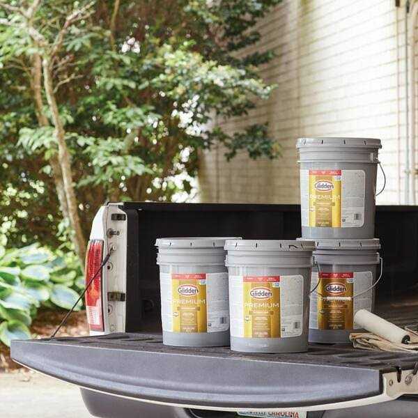 Glidden Premium 5 gal. Satin Latex Exterior Paint Hardware&Tools