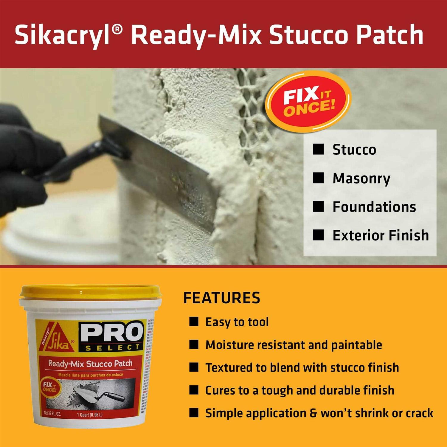 Sika Stucco Patch 503333 - Image 5