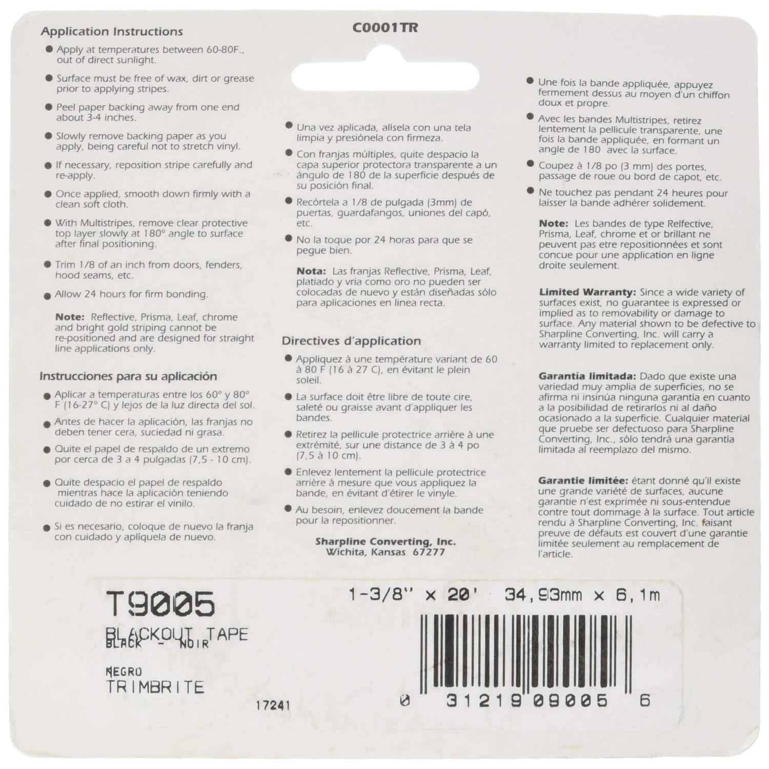 Trimbrite T9005 Black-Out Tape - Image 3