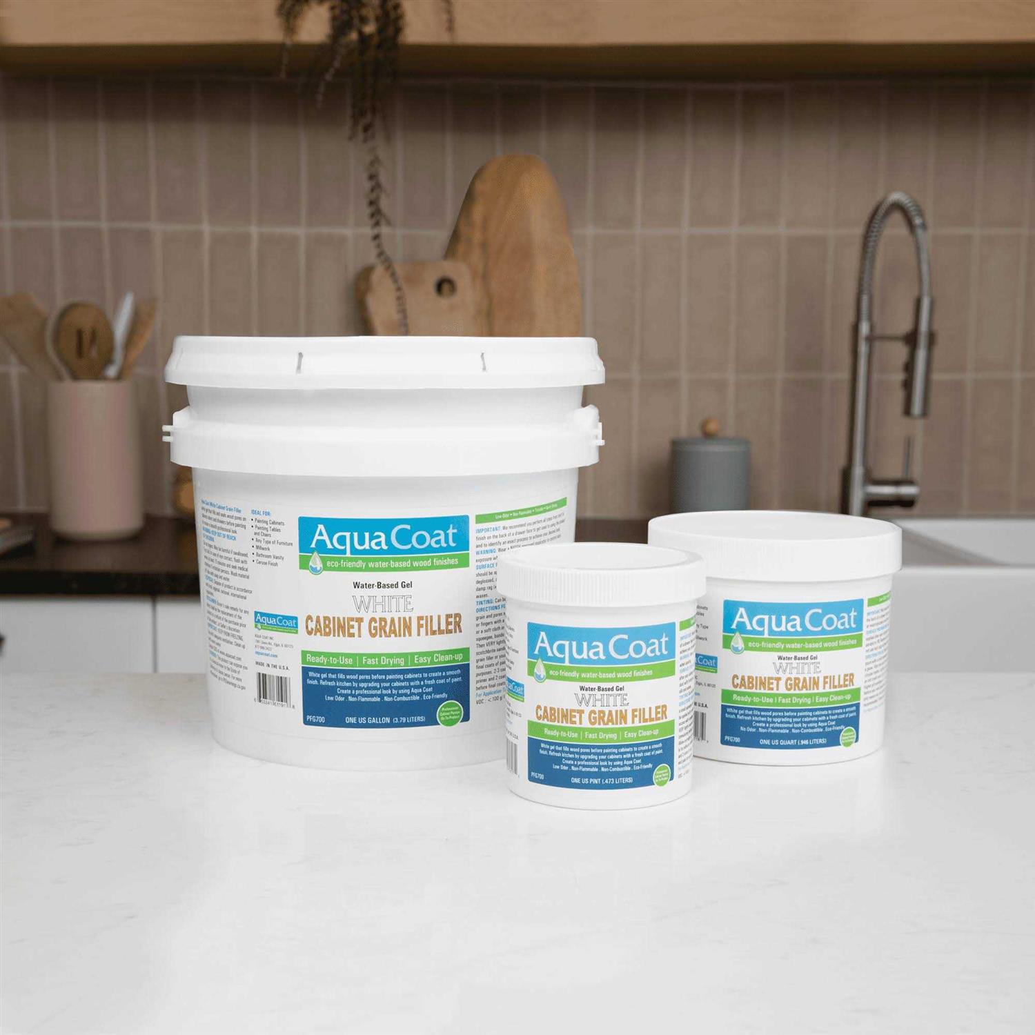 Aqua Coat Best White Cabinet Wood Grain Filler - Image 5