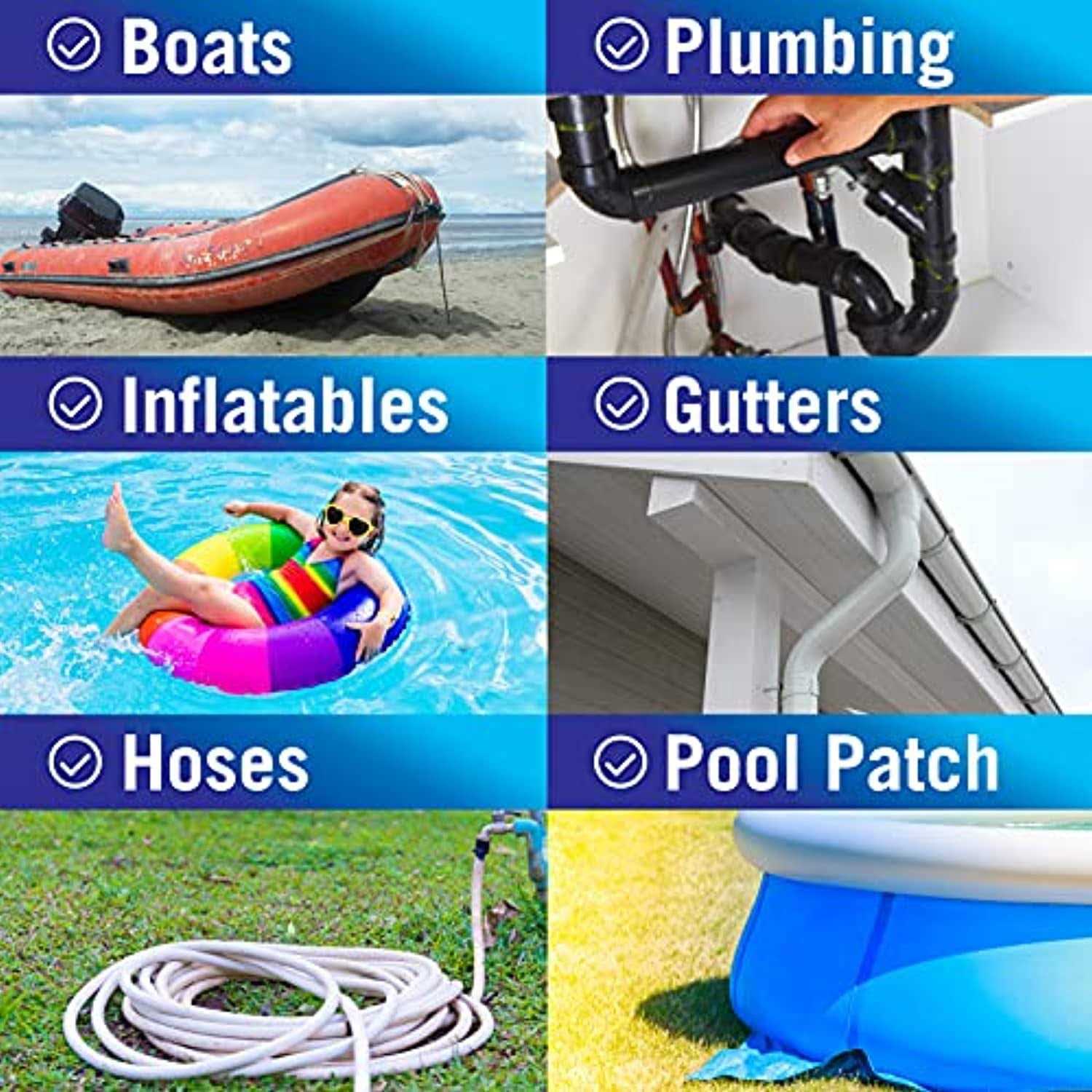 Better Boat Waterproof Tape for Leaks Thick Heavy Duty Water Proof Tape Sealing Marine Grade Outdoor Pools - Image 4