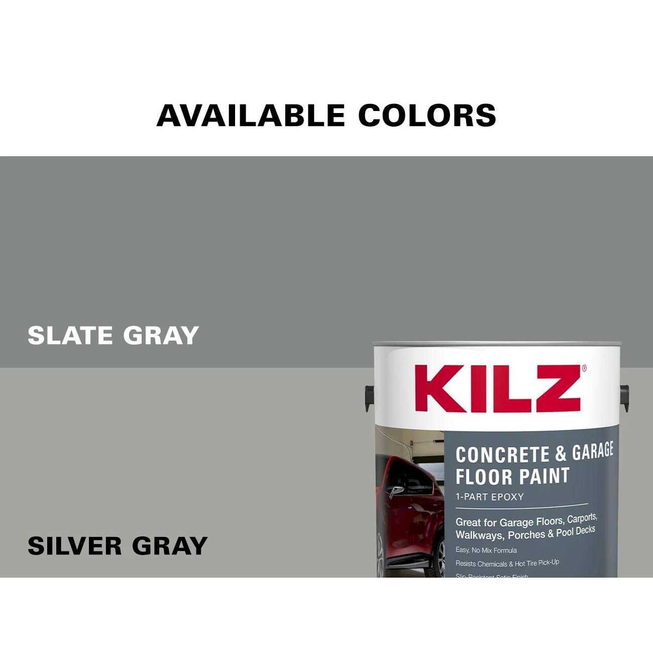 Kilz 1-Part Epoxy Acrylic Concrete and Garage Floor Paint L377611 - Image 5