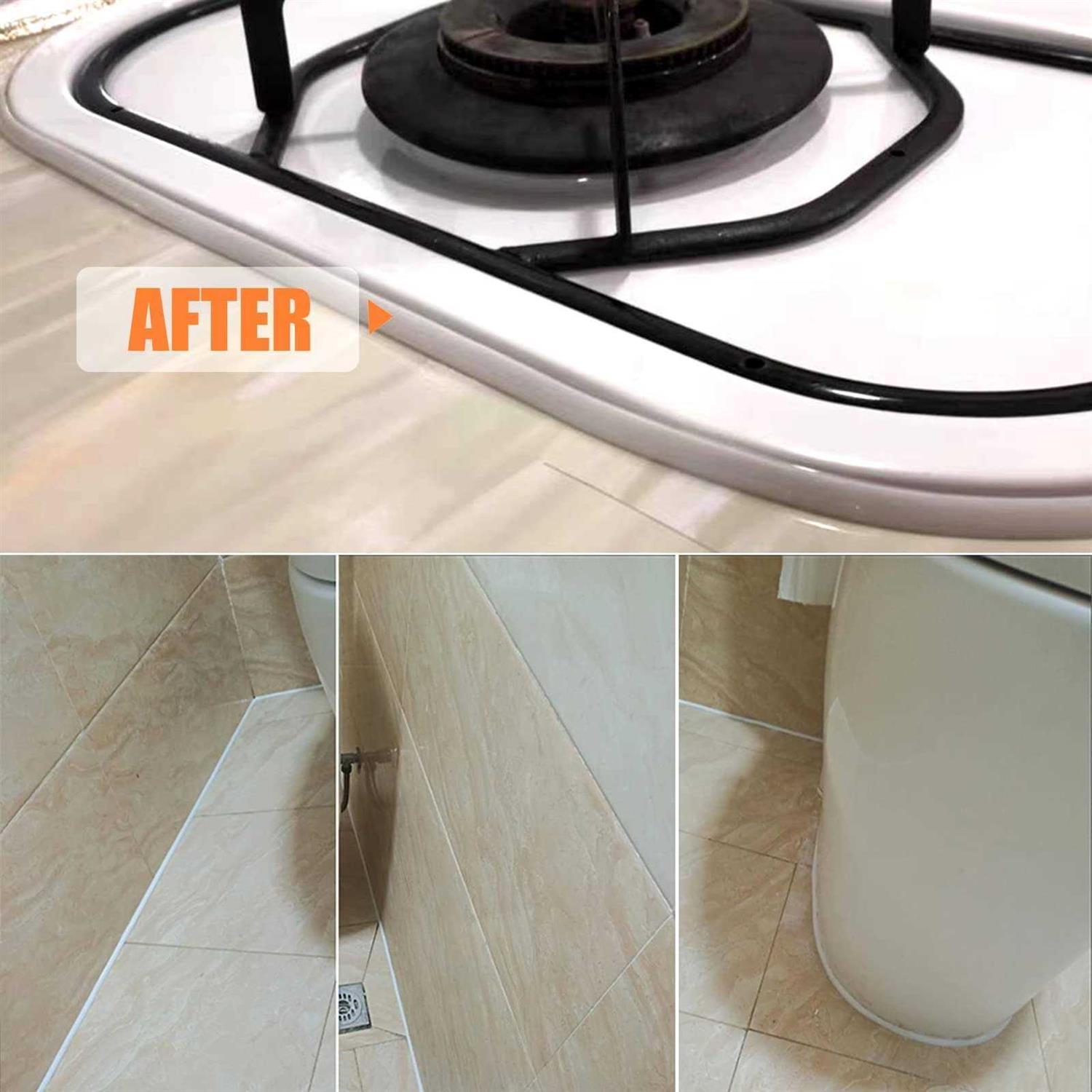 WOLAIYE Caulk Strip Self Adhesive Pu Caulk Tape for Bathtub Bathroom Toilet Kitchen - Image 5