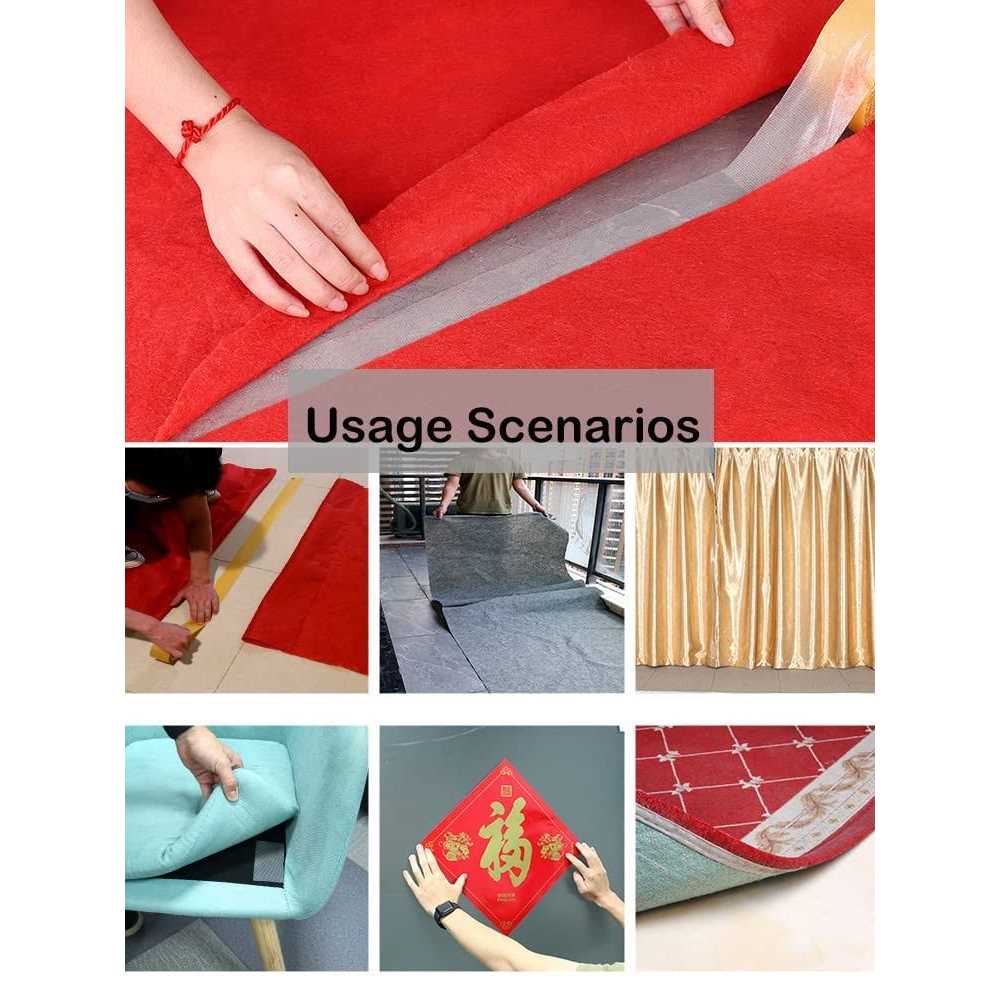 Tuocalo Double-Sided Fabric Tape Heavy Duty Super Sticky Clear Tape - Image 4