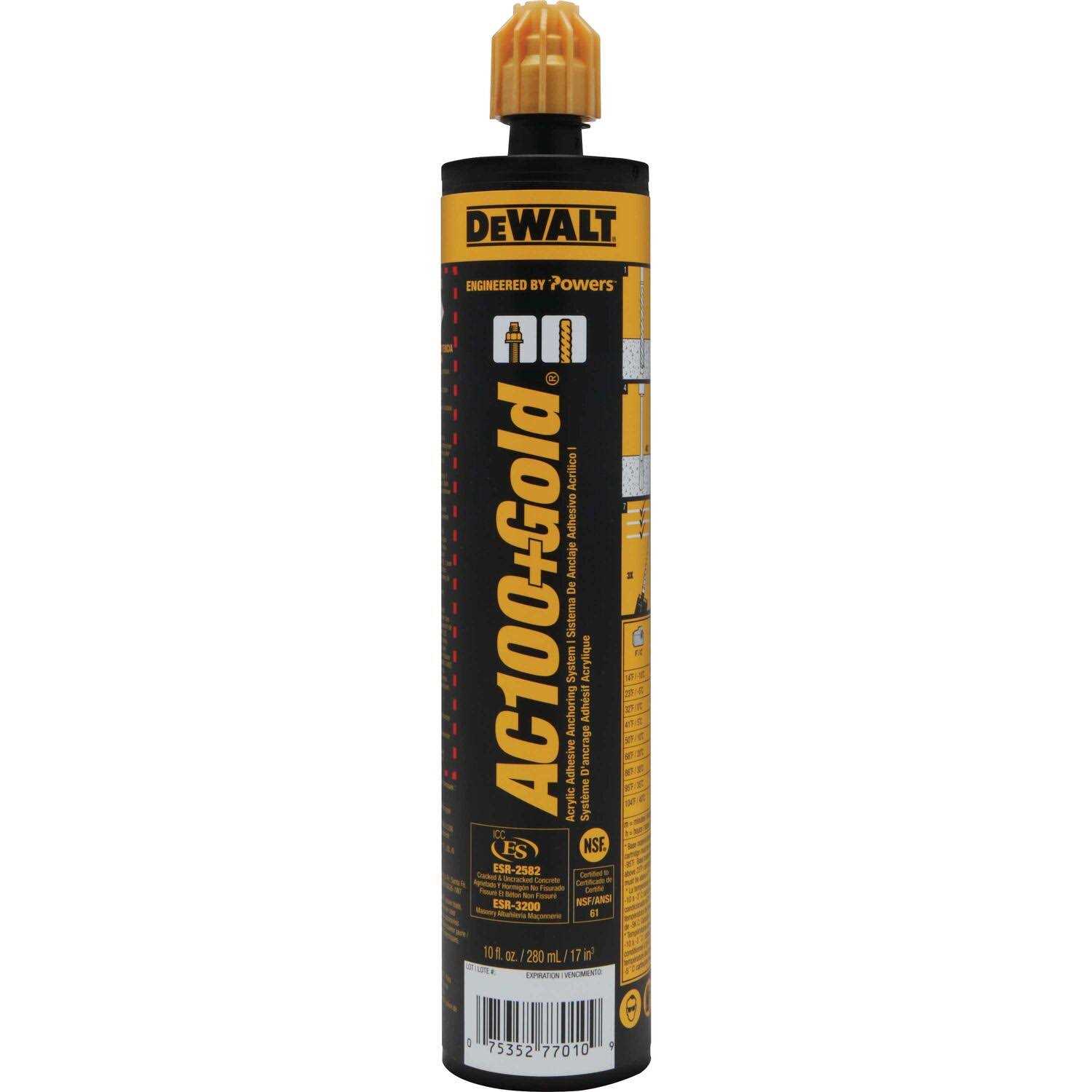 Dewalt AC100+ Gold 8478SD-PWR Vinylester Adhesive Anchoring System - Image 3