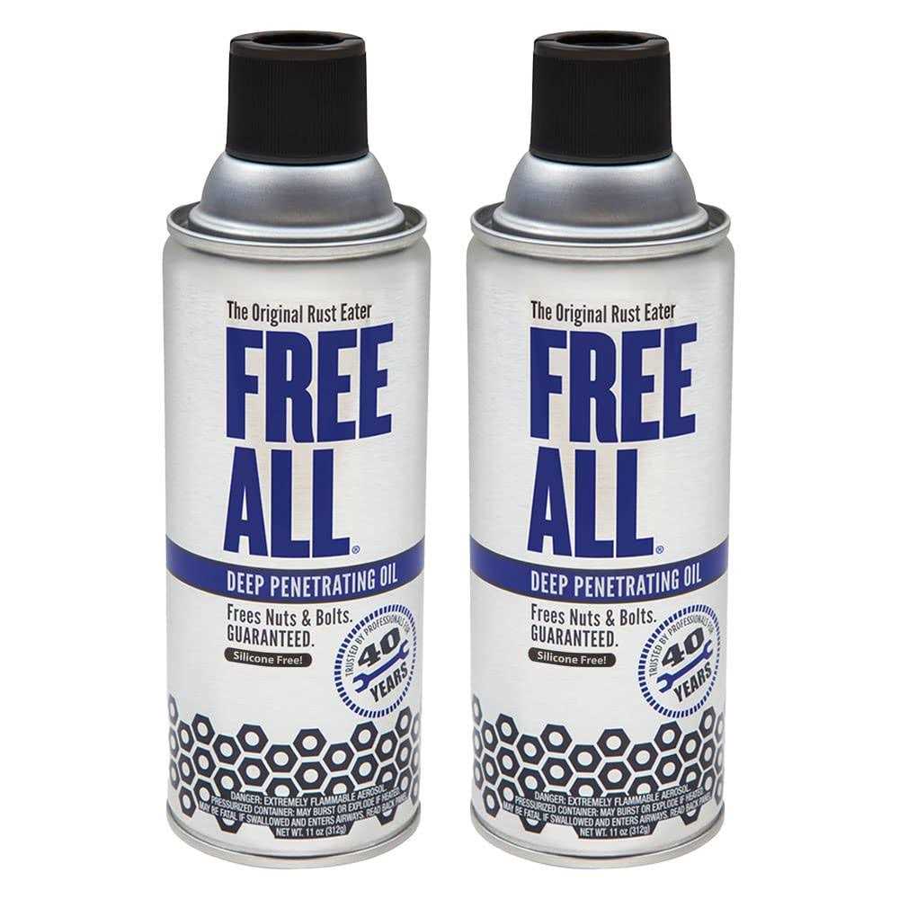Free All Deep Penetrating Oil Rust Remover Loosen Rusty Nuts & Bolts