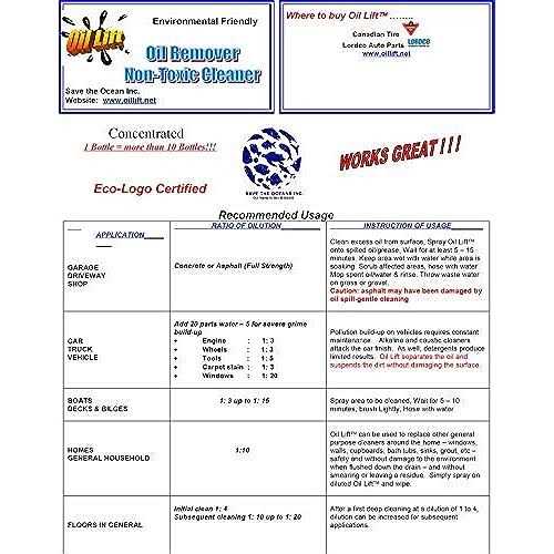 Oil Lift Oillift Industrial Strength Concentrated Non Toxic Oil Remover Removes Oil from cement, asphalt and most surfaces Cleans up Oil from garage floors - Image 5