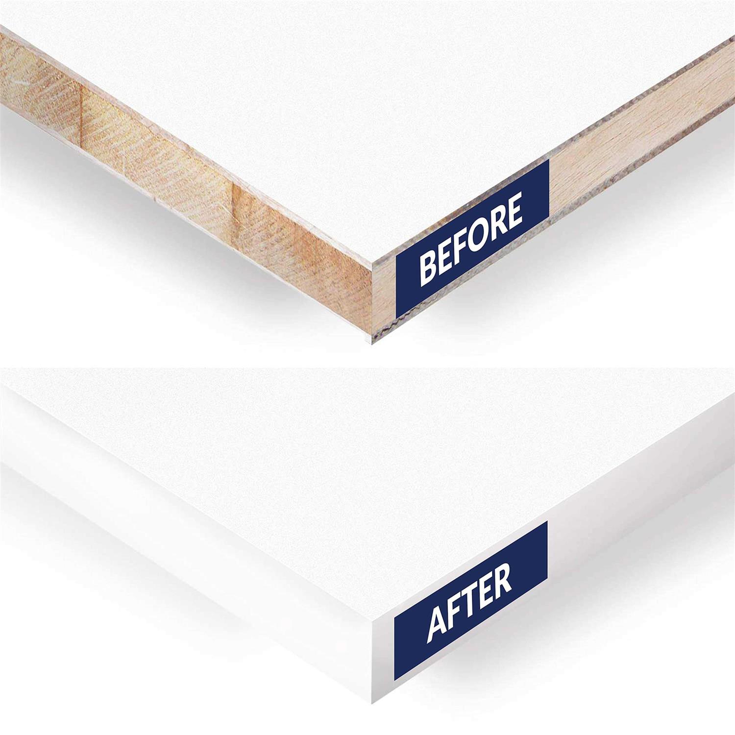 White Melamine Edge Banding Easy Application Iron-On Edging for Cabinet Repairs - Image 3