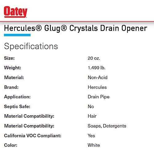 Oatey Hercules Glug Crystal Drain Opener 20 oz - Image 2