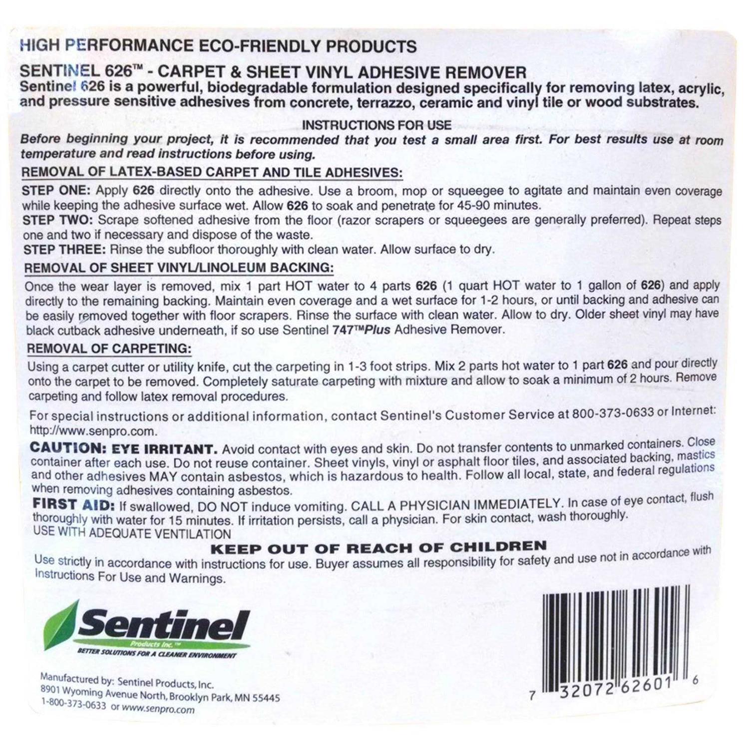 Sentinel 626 Carpet and Sheet Vinyl Adhesive Remover - Image 2