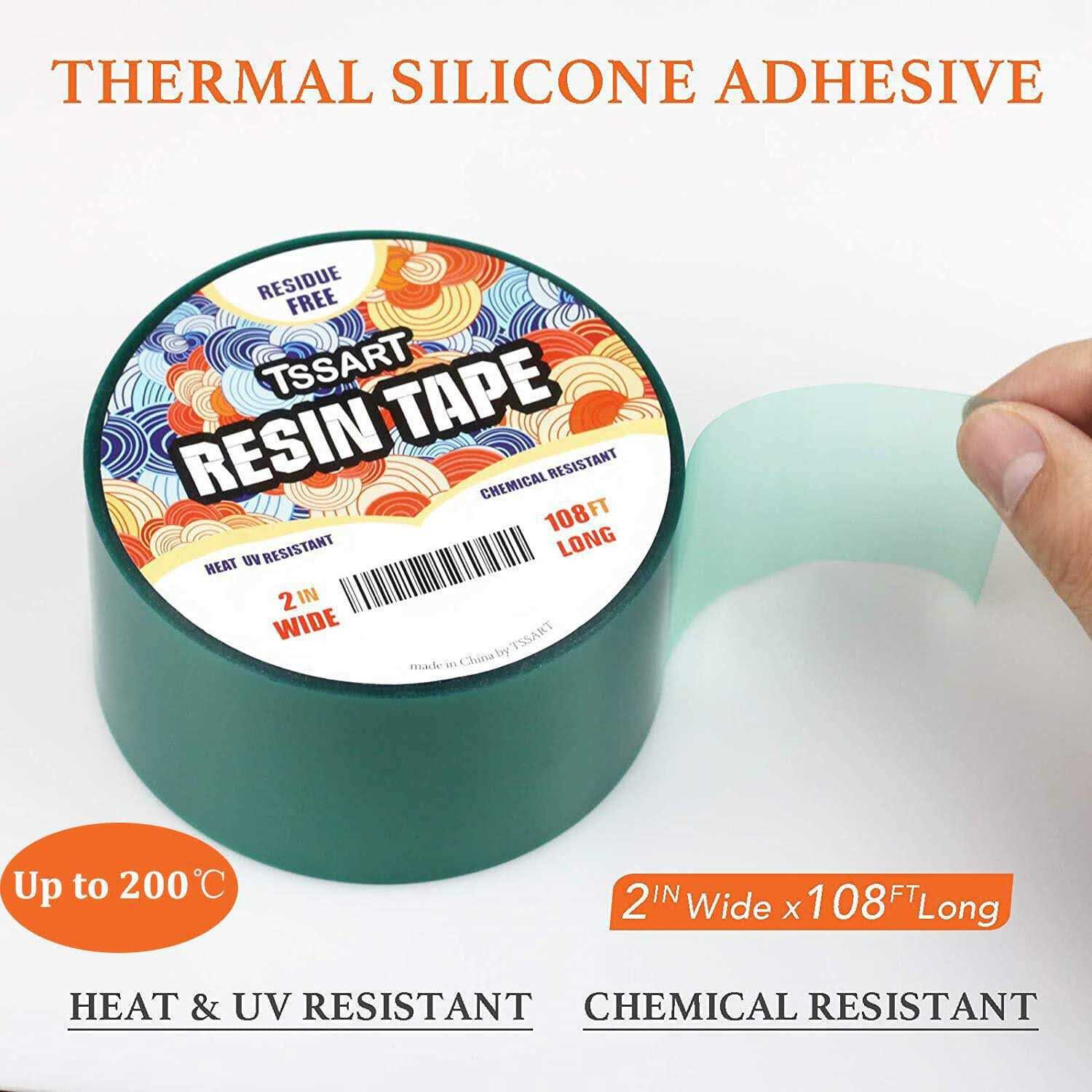 Tssart Resin Tape for Epoxy Resin Molding Silicone Thermal Adhesive Tape, Oxidation and High Temperature Resistance Easy Peeling - Image 3