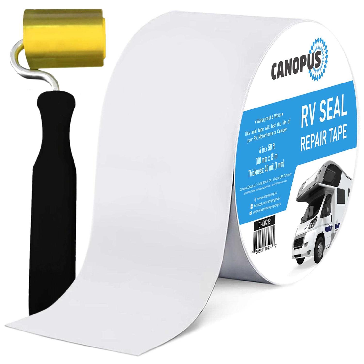 Canopus RV Sealant Tape White 4 Inch x Roof Patch Repair Tape - Image 3