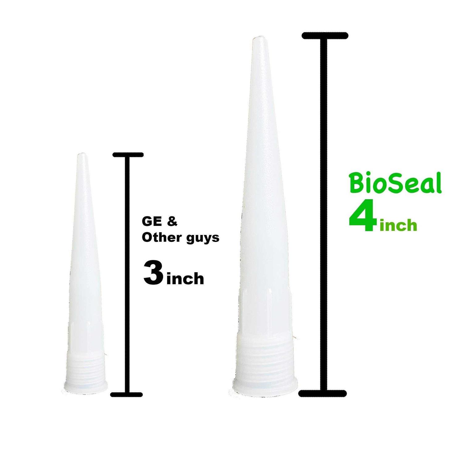 BioSeal 100% Silicone Sealant Caulk Waterproof and No Odor 10.1 Ounce Cartridge - Image 4