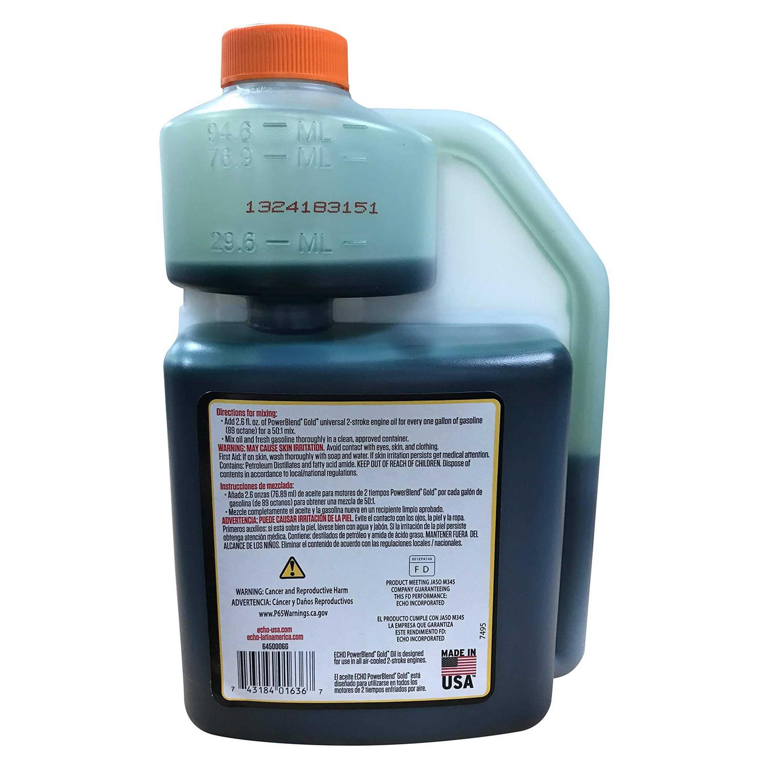 Echo Power Blend 16 oz. 2-Stroke Cycle Engine Oil - Image 2