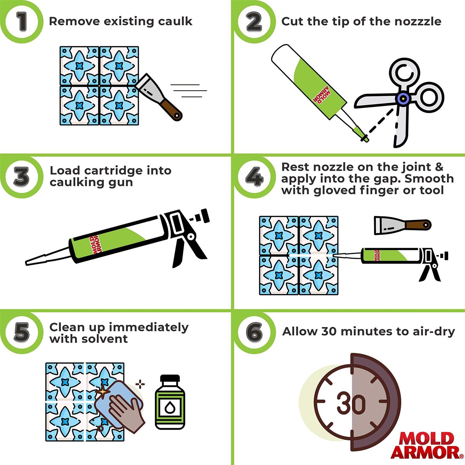 Mold Armor 100% Silicone Mold Free Caulk & Sealant - Image 4