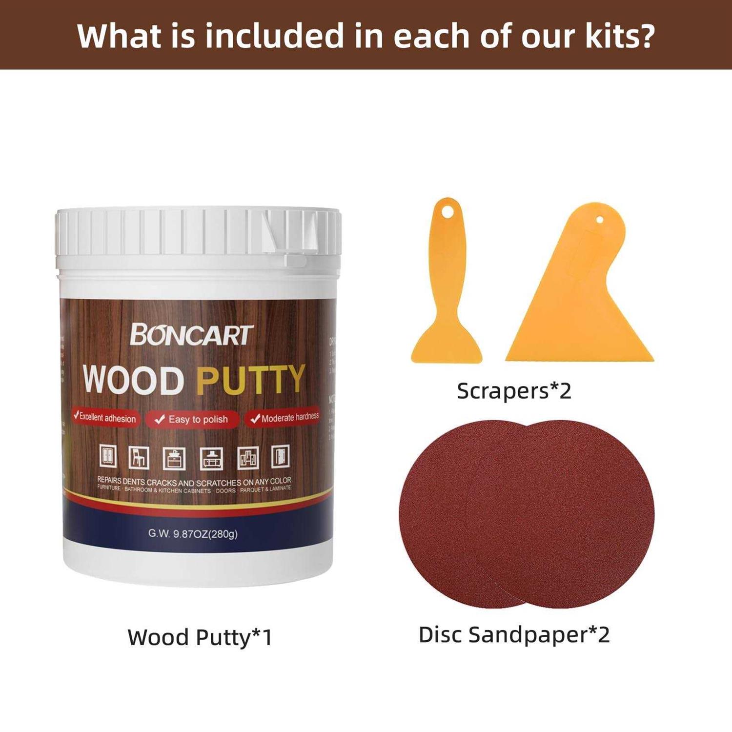 BONCART Wood Filler Putty,Wood Filler Paintable,Wood Repair Putty Stainable,9.87 Ounce - Image 4