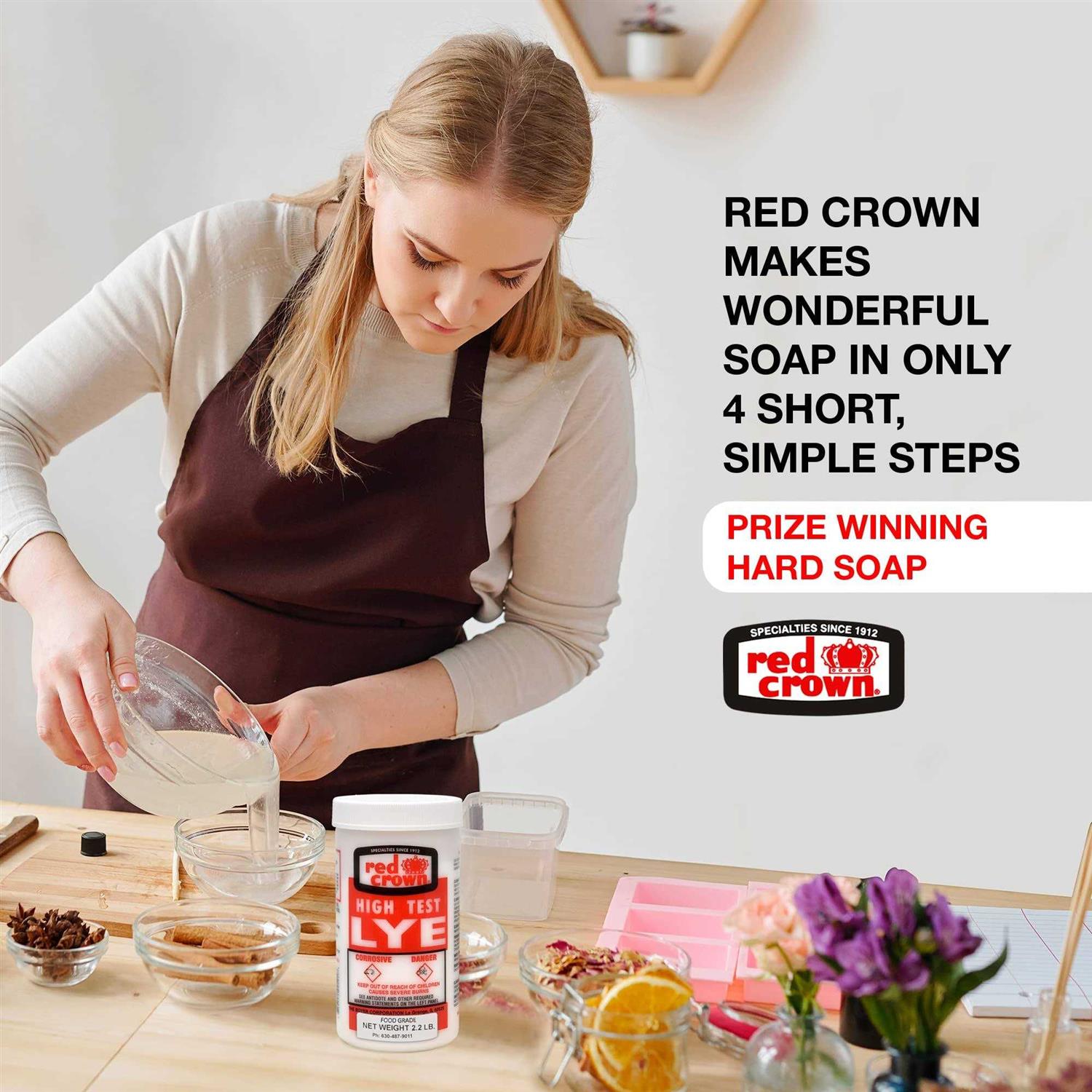 The Boyer Corporation Lye For Soap Making, Sodium Hydroxide Pure High Test Lye Food Grade, Caustic Soda, Drain Cleaner And Clog Remover - Image 3