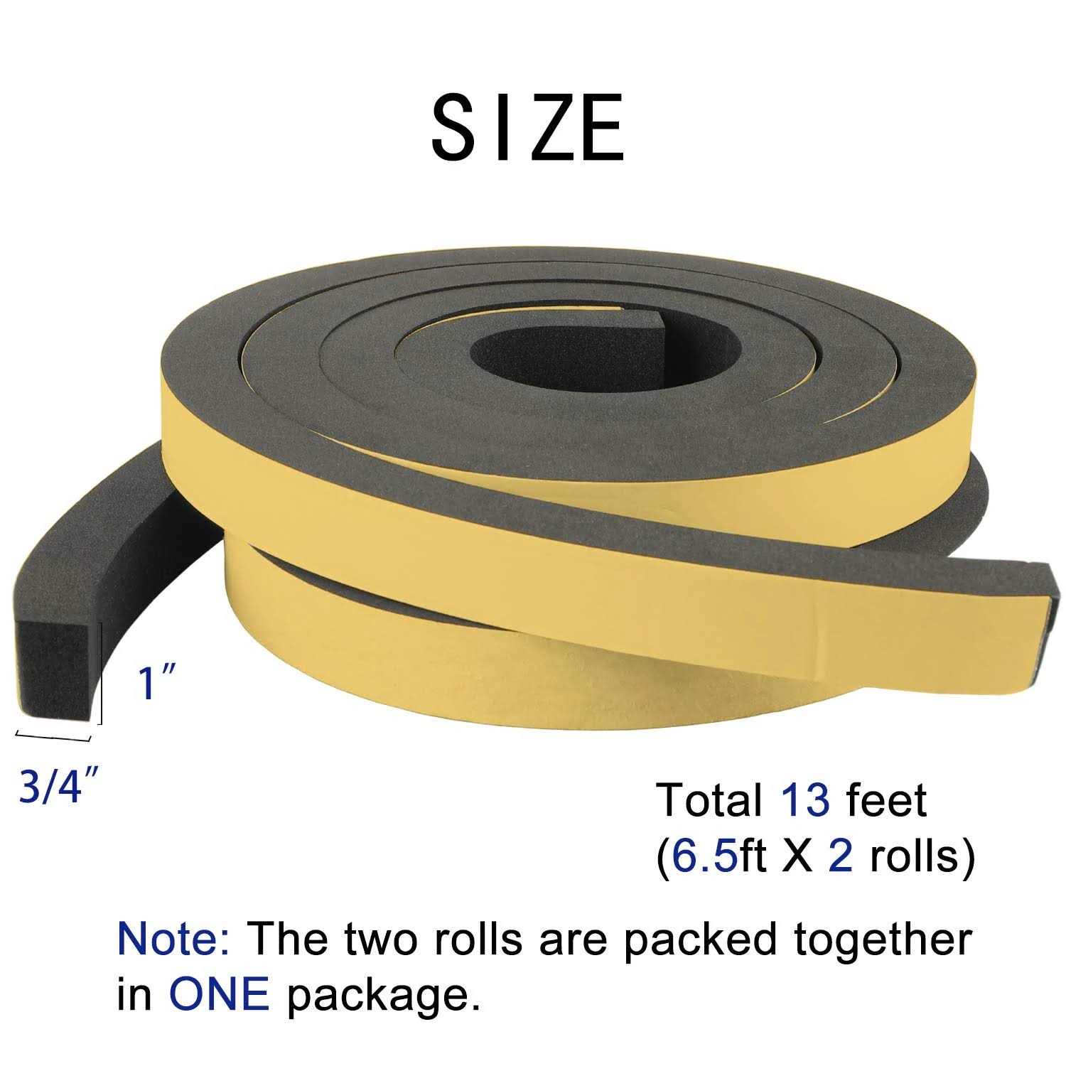 Yotache High Density Adhesive Foam Tape 2 Rolls 1 W X 3/4 - Image 4