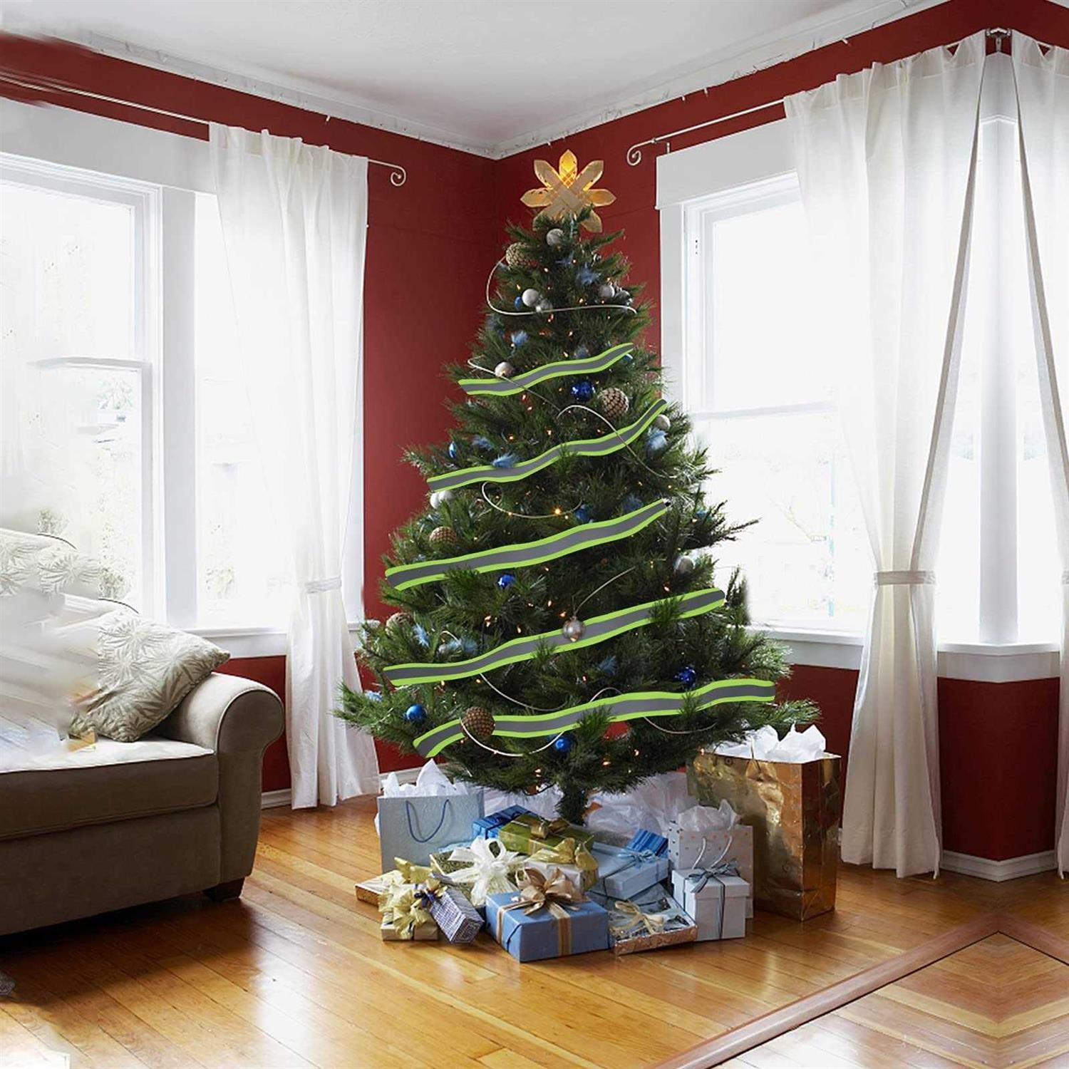 TCCFCCT High Visibility Reflective Tape Strip Fabric Florescent Safety Tape - Image 3