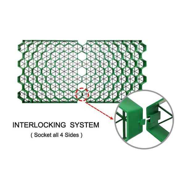 Techno Earth 19.7 in. x 19.7 in. x 1.9 Permeable Plastic Grass Pavers for Parking Lots - Image 3