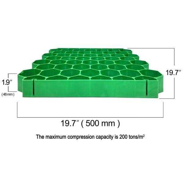 Techno Earth 19.7 in. x 19.7 in. x 1.9 Permeable Plastic Grass Pavers for Parking Lots - Image 5