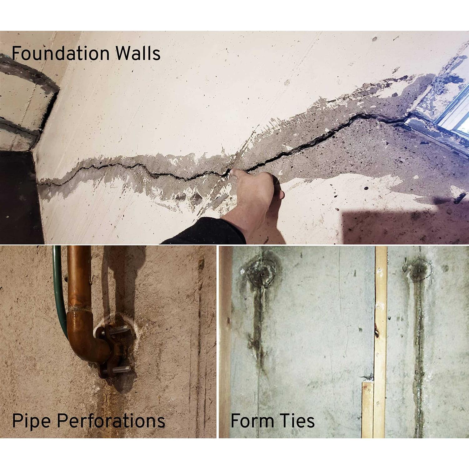 uPlug Concrete Foundation Crack Repair Kit. Repair Leaking Basement & Foundation Wall Cracks & Seams - Image 3