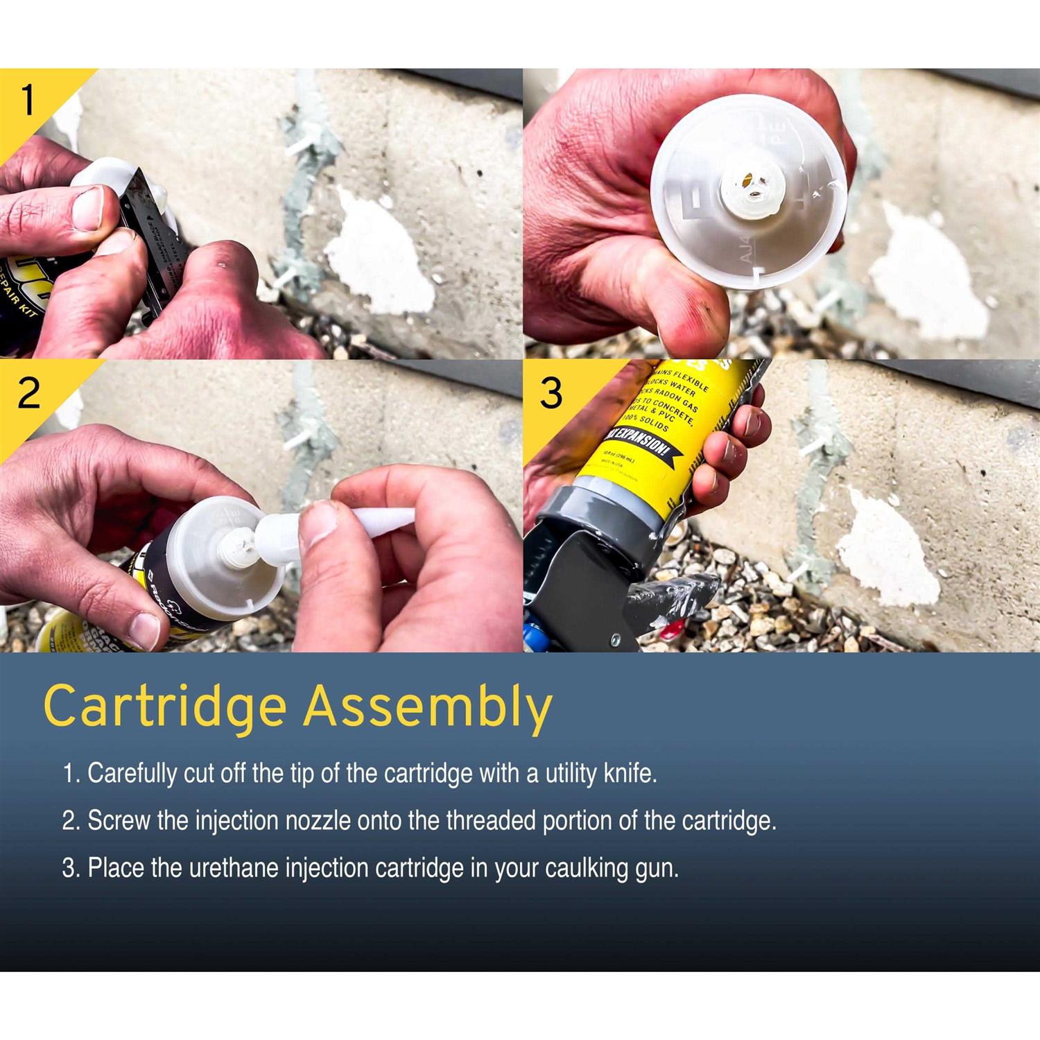 uPlug Concrete Foundation Crack Repair Kit. Repair Leaking Basement & Foundation Wall Cracks & Seams - Image 5