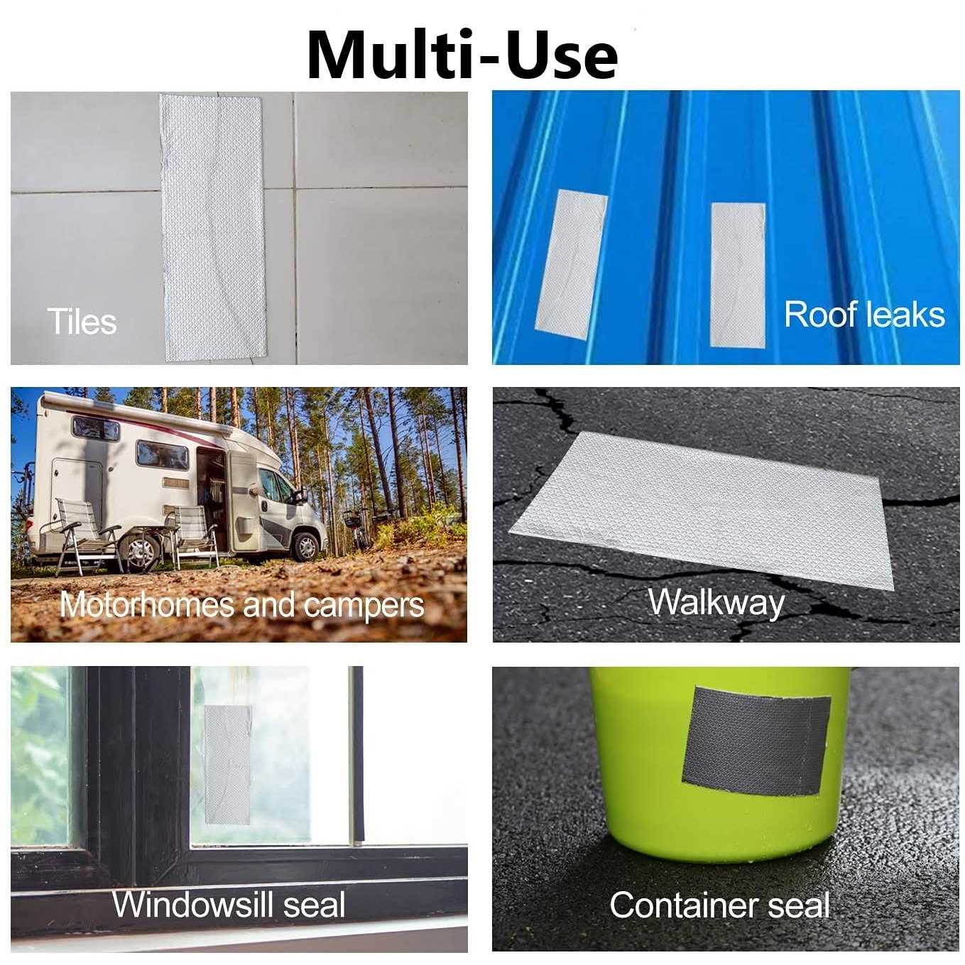 Butyl Tape Waterproof Aluminum Butyl Rubber Tape 2 W X 16.4'L - Image 4