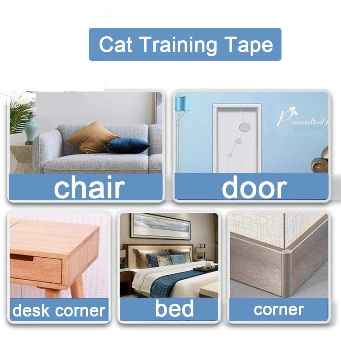 Your Tape Anti Scratch Cat Training Tape,Transparent Clear Double Sided Cat Scratch Deterrent Tape, Furniture Protection Tape Sofa and Door Frame - Image 3