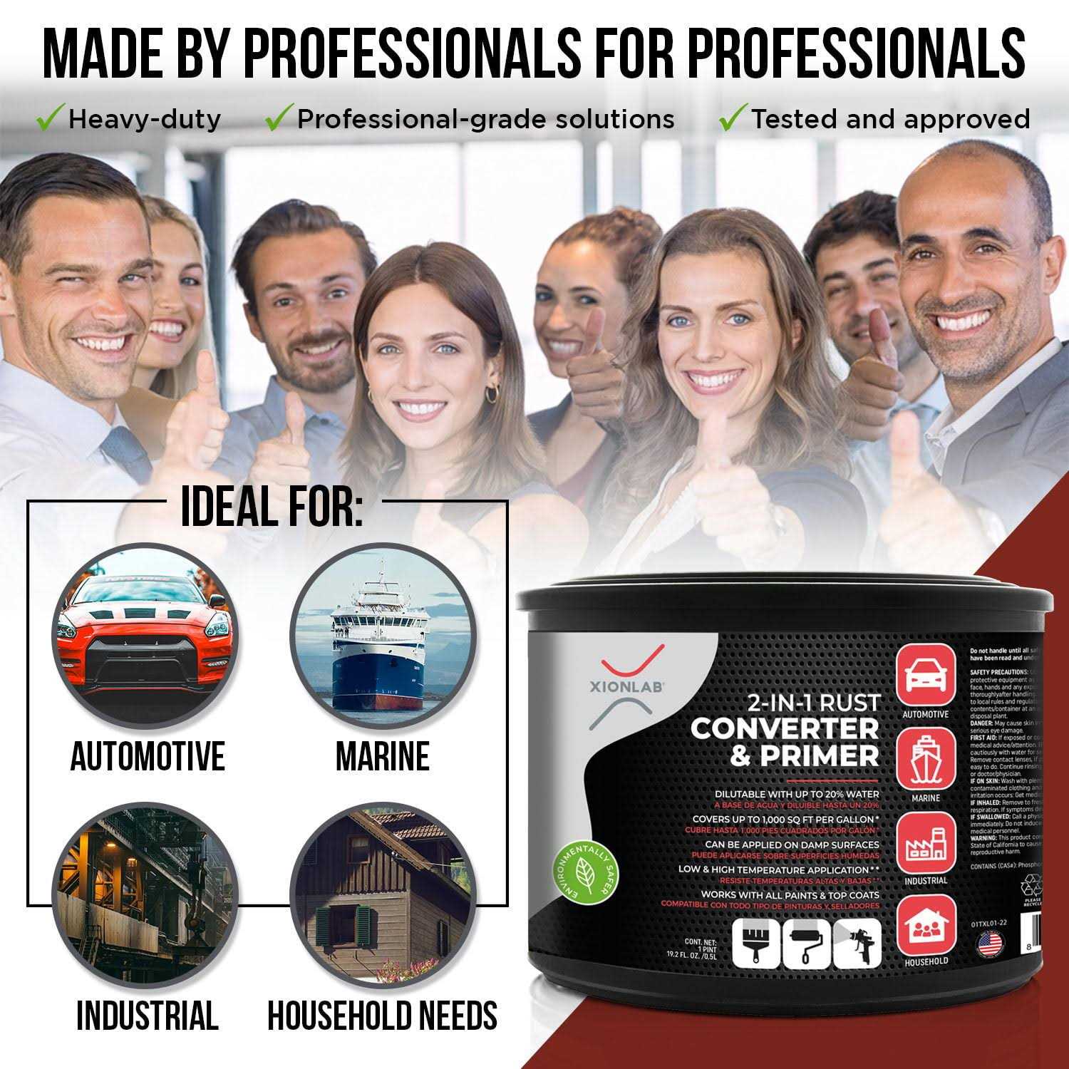 Xion Lab 2 in 1 Rust Converter & Metal Primer - Image 5