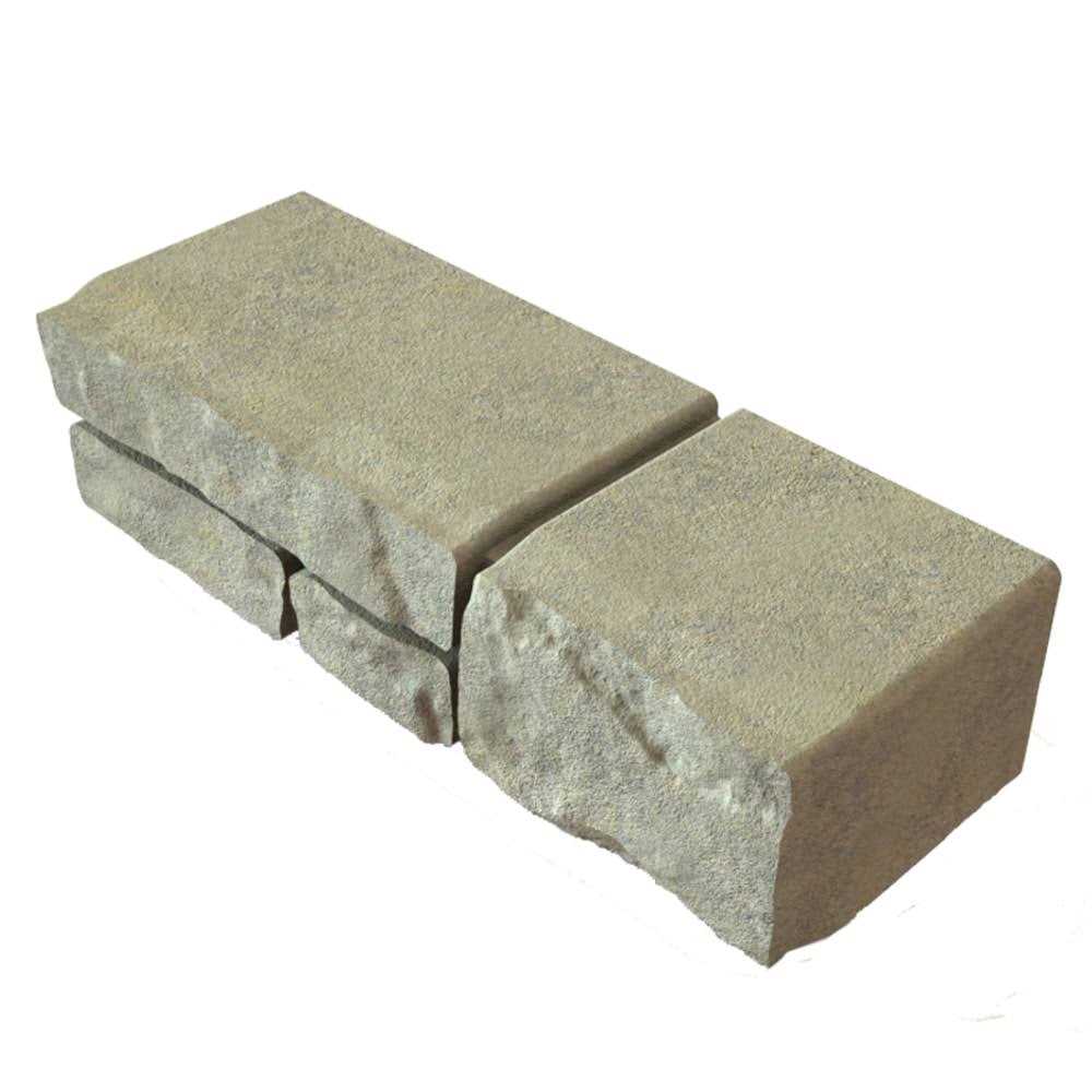 Oldcastle 16 x 4 x 4 Brown Townsend Tan & Charcoal Retaining Wall Block 102294
