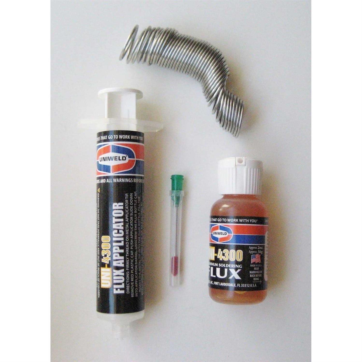 Uniweld P4kd9s Aluminum Soft Solder Kit With Metal Tip Flux Applicator - Image 4