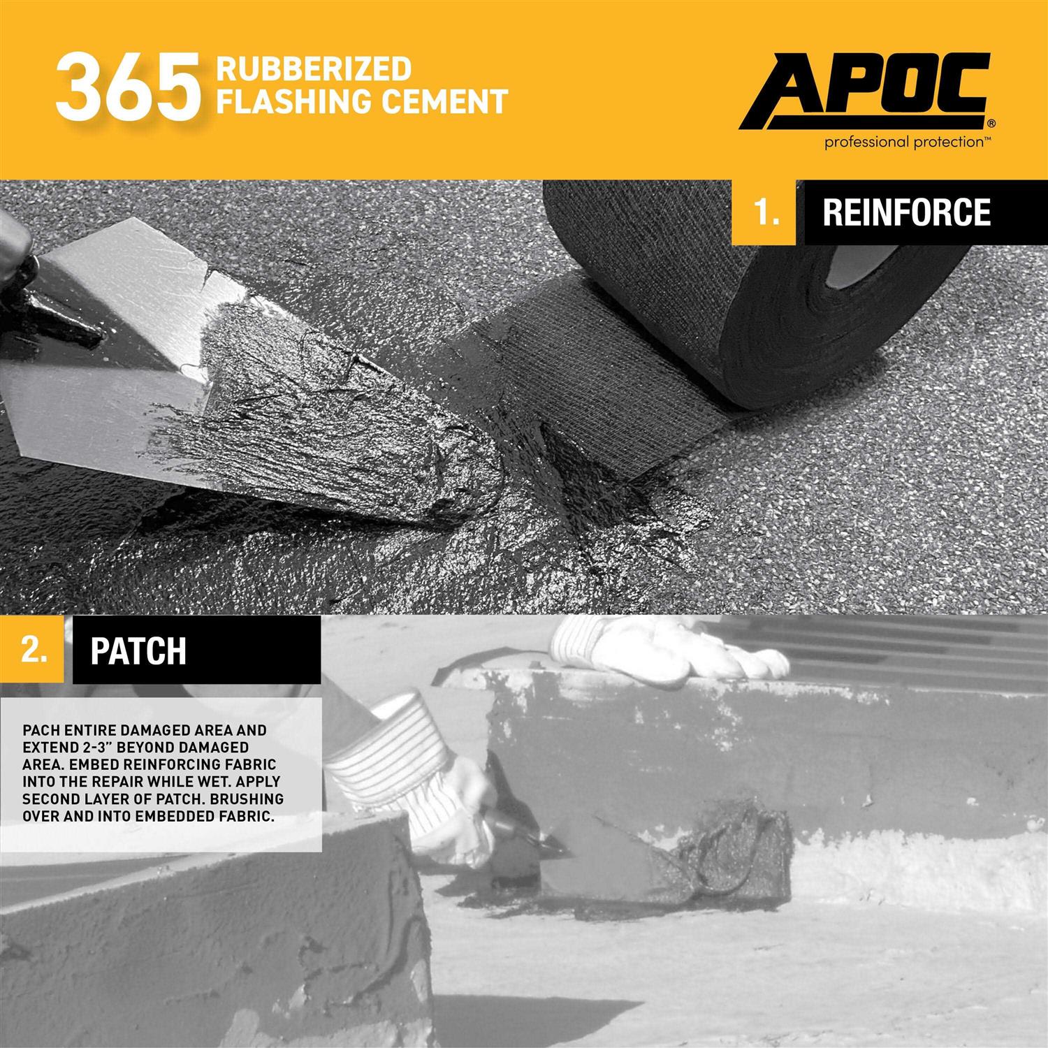 APOC Gloss Black Rubber Roof & Flashing Cement - Image 3