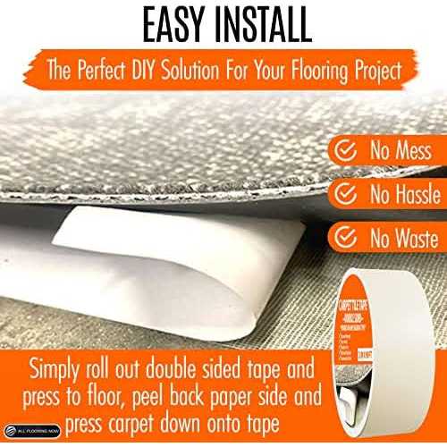 ALL FLOORING NOW Double Sided Tape Heavy Duty Carpet Tape 2in x 90ft for Carpet Tiles - Image 3