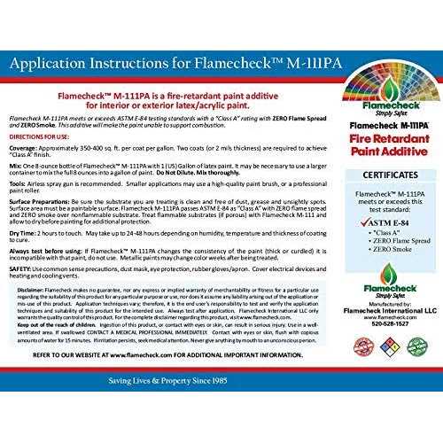 40 oz. Flamecheck M-111PA Fire Retardant Paint Additive - Image 5